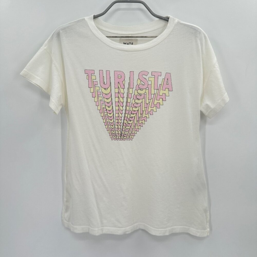 Mate The Label Max Turista Boxy Crew Tee XS Organic Cotton Short Sleeve T-Shirt